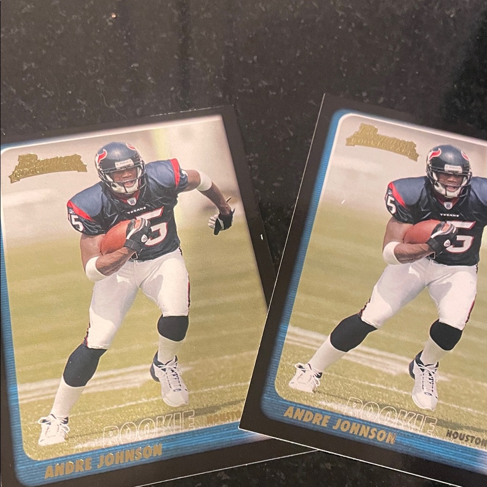 Andre Johnson Rookie Football Cards - Blue, White